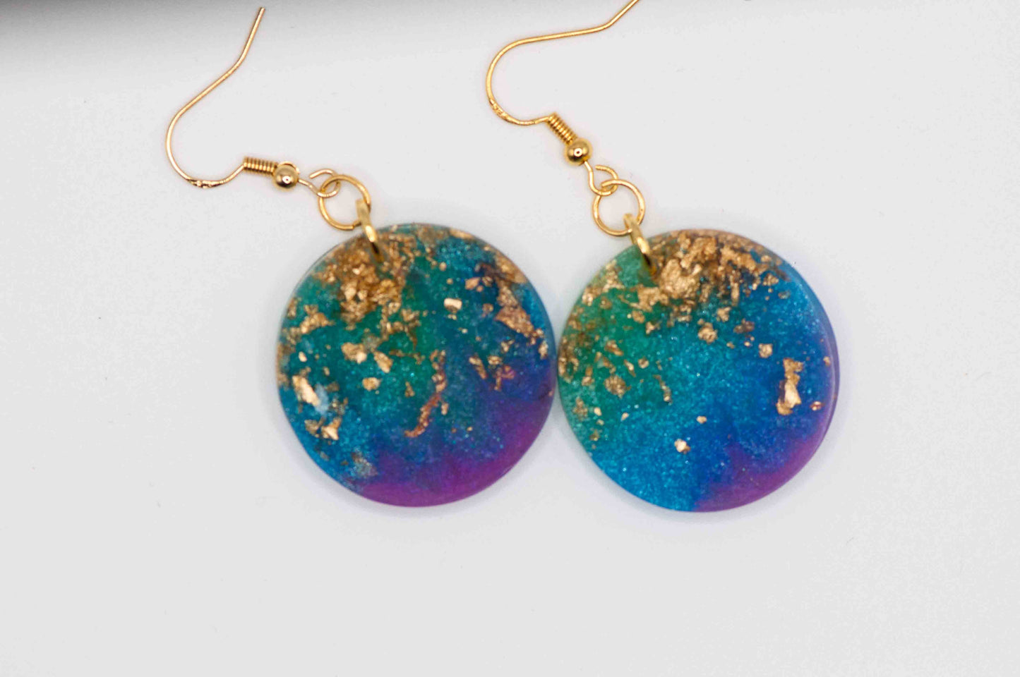 Mermaid Colored Earrings (hoops)