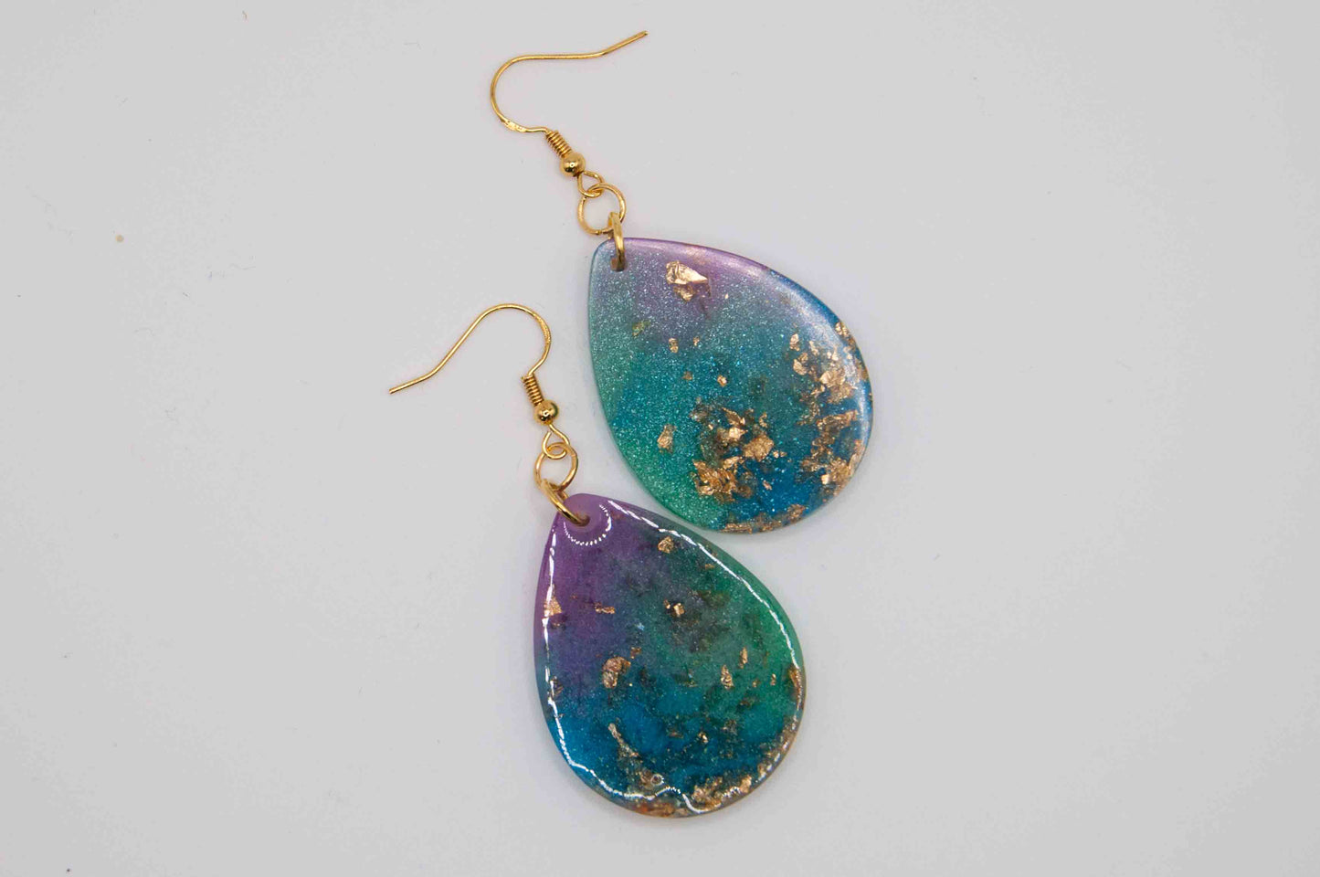 Mermaid Colored Earrings (tear drop)