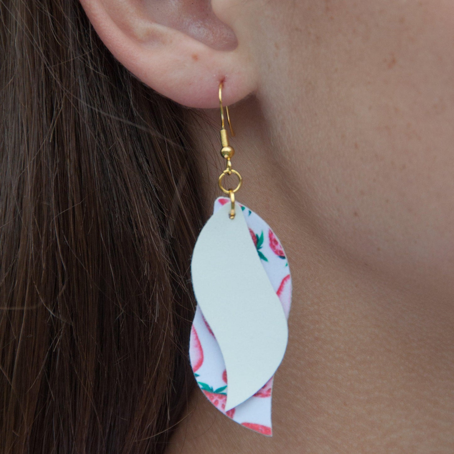 Strawberry Cream Earrings