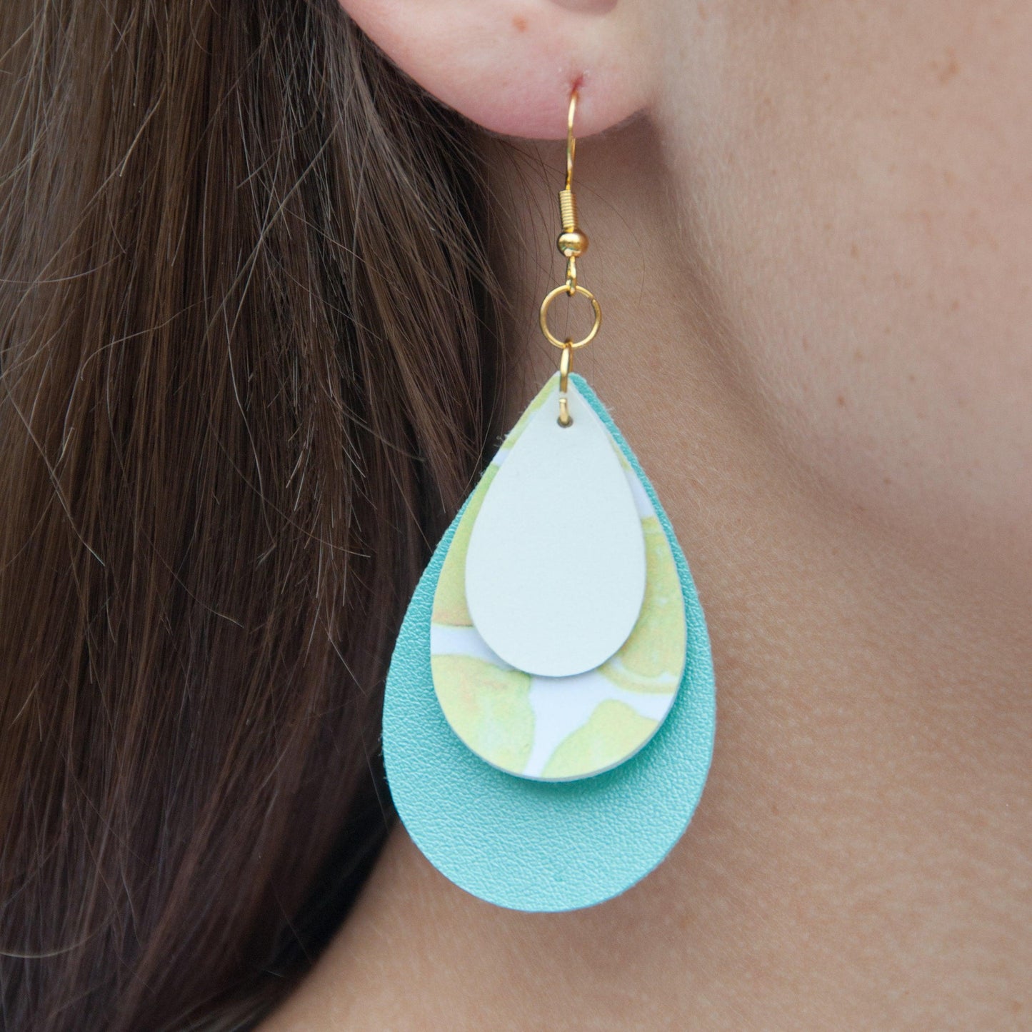 Blue Lemon Drop Earrings