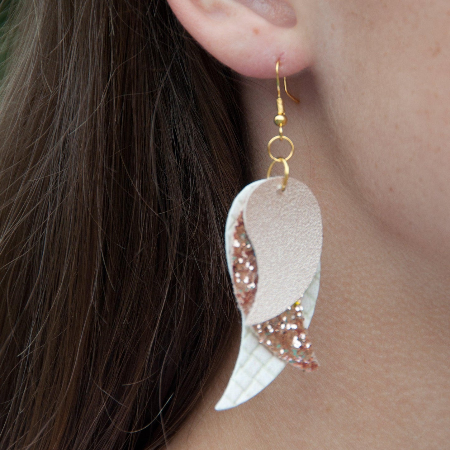 Rose Gold Sparkle Earrings