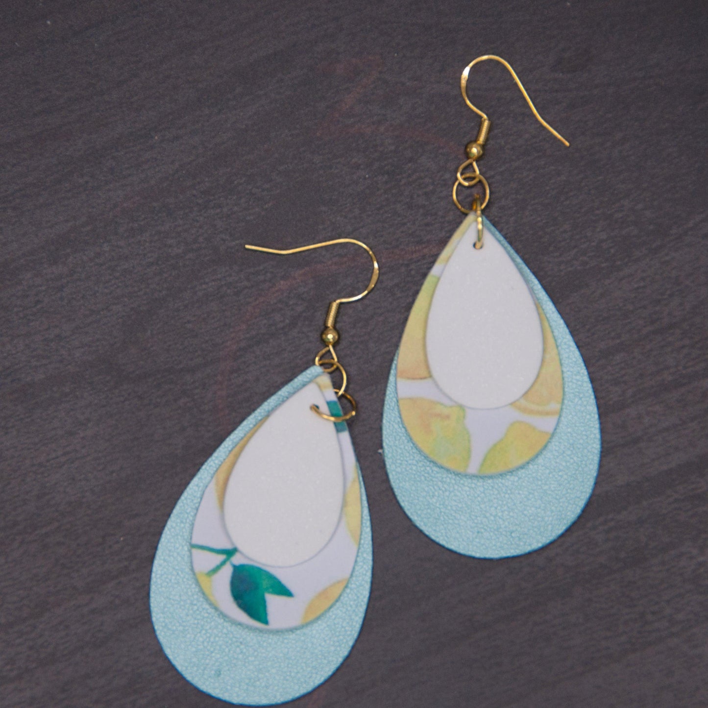 Blue Lemon Drop Earrings